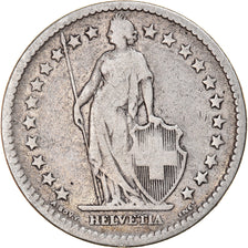 Moneta, Svizzera, 2 Francs, 1878, Bern, MB+, Argento, KM:21