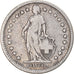 Moneta, Svizzera, 2 Francs, 1878, Bern, MB+, Argento, KM:21