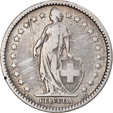 Moneta, Svizzera, 2 Francs, 1878, Bern, MB+, Argento, KM:21