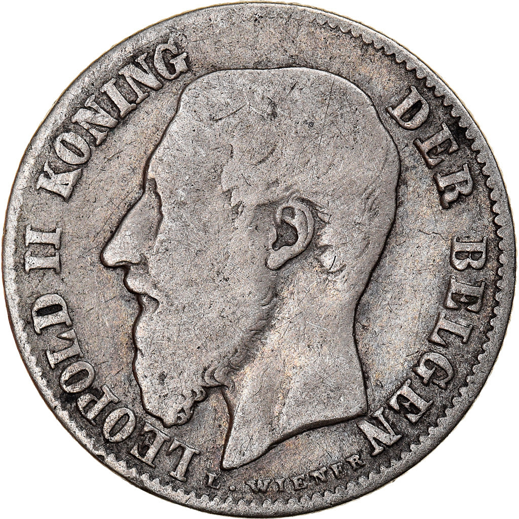 Moneta, Belgio, Leopold II, 50 Centimes, 1899, MB+, Argento, KM:27