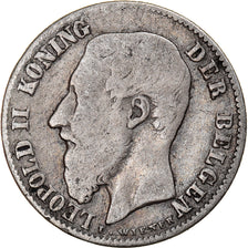 Moneta, Belgia, Leopold II, 50 Centimes, 1899, VF(30-35), Srebro, KM:27