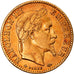 Moneda, Francia, Napoleon III, 10 Francs, 1865, Paris, MBC+, Oro, KM:800.1