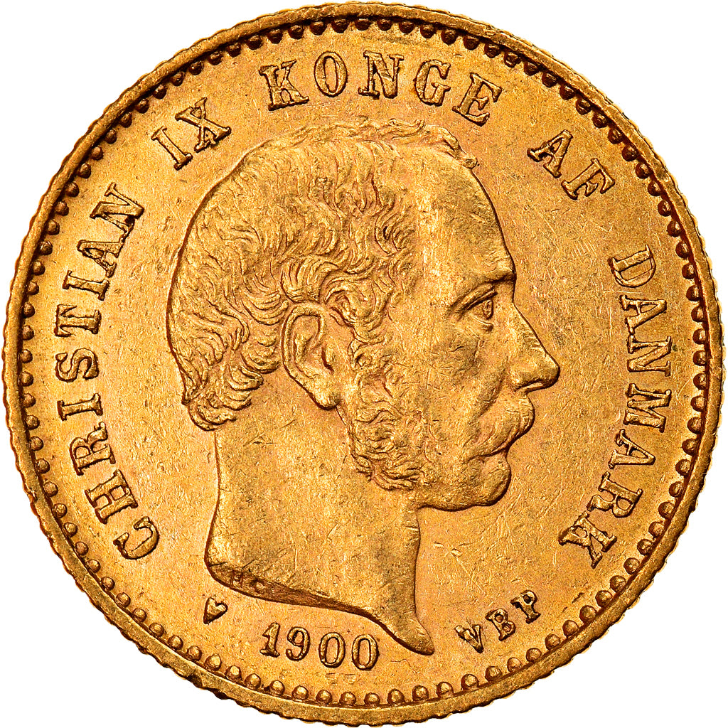 Moneta, Danimarca, Christian IX, 10 Kroner, 1900, Copenhagen, SPL, Oro, KM:790.2