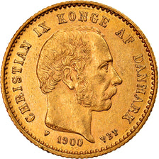 Moneta, Danimarca, Christian IX, 10 Kroner, 1900, Copenhagen, SPL, Oro, KM:790.2