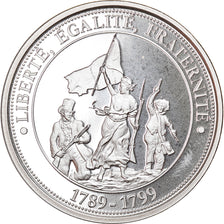França, Medal, Liberté Egalité Fraternité, 1989, MS(64), Prata