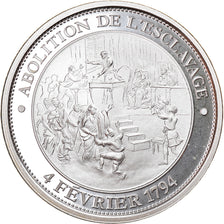 France, Medal, Abolition de l'esclavage, 1989, MS(64), Silver