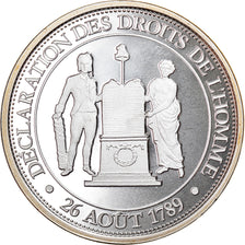 Frankrijk, Medaille, Déclaration des Droits de l'Homme, 1989, UNC, Zilver