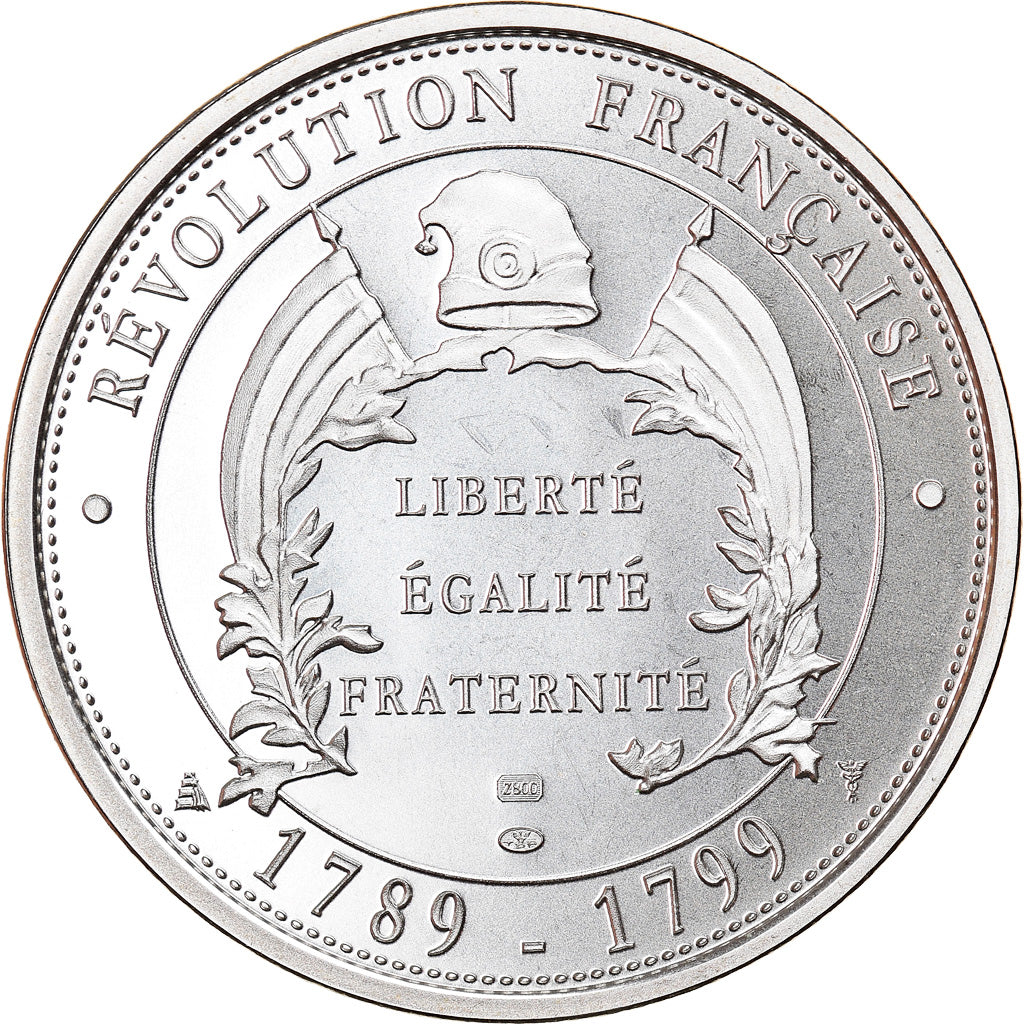 Frankrijk, Medaille, Déclaration des Droits de l'Homme, 1989, UNC, Zilver