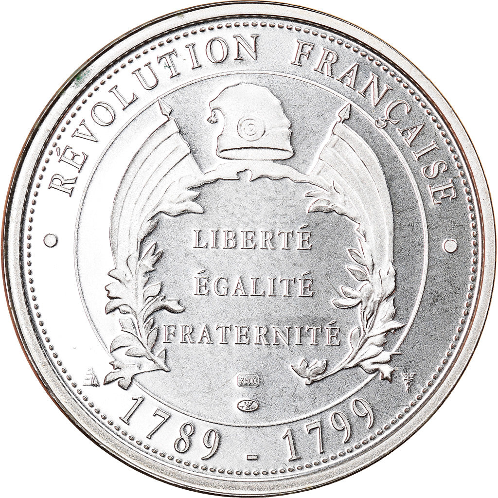 Francja, Medal, Bataille de Valmy, 1989, MS(64), Srebro