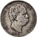 Munten, Italië, Umberto I, Lira, 1887, Milan, FR+, Zilver, KM:24.2