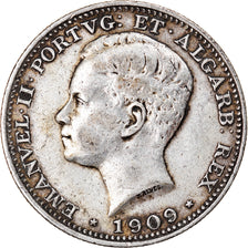 Moneta, Portogallo, Manuel II, 200 Reis, 1909, Paris, BB, Argento, KM:549