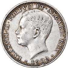 Moneta, Portogallo, Manuel II, 200 Reis, 1909, Paris, BB, Argento, KM:549
