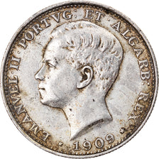 Moneta, Portogallo, Manuel II, 200 Reis, 1909, Paris, BB, Argento, KM:549