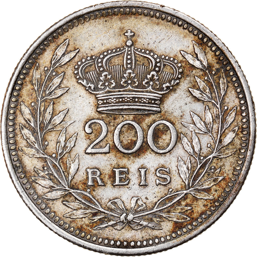 Moneta, Portogallo, Manuel II, 200 Reis, 1909, Paris, BB, Argento, KM:549