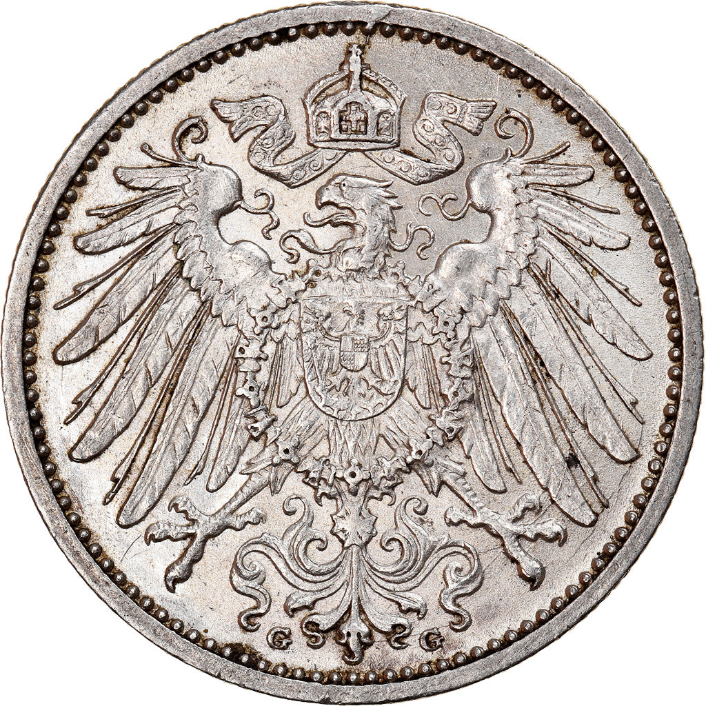 Moneta, GERMANIA - IMPERO, Wilhelm II, Mark, 1915, Karlsruhe, SPL-, Argento