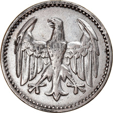 Moneda, ALEMANIA - REPÚBLICA DE WEIMAR, 3 Mark, 1924, Karlsruhe, MBC+, Plata
