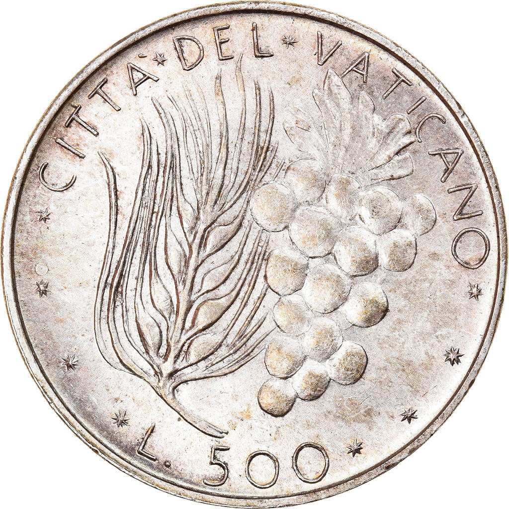 Moneta, PAŃSTWO WATYKAŃSKIE, Paul VI, 500 Lire, 1976, Roma, MS(63), Srebro