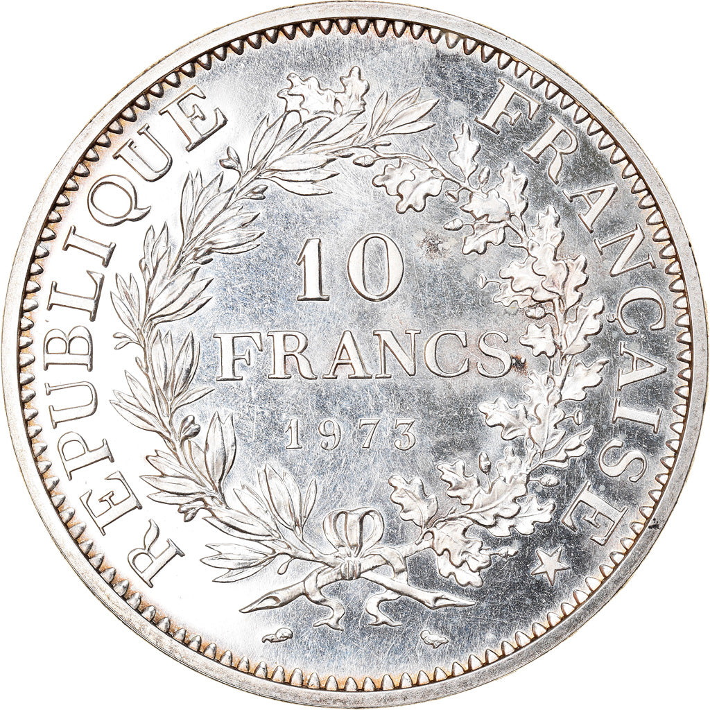 Coin, France, Hercule, 10 Francs, 1973, Paris, MS(63), Silver, KM:932