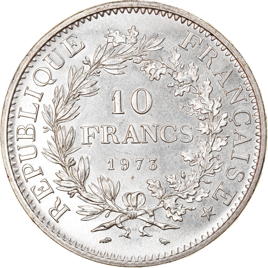 Münze, Frankreich, Hercule, 10 Francs, 1973, Paris, UNZ, Silber, KM:932