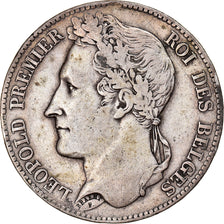 Moneta, Belgio, Leopold I, 5 Francs, 5 Frank, 1848, MB+, Argento, KM:3.2