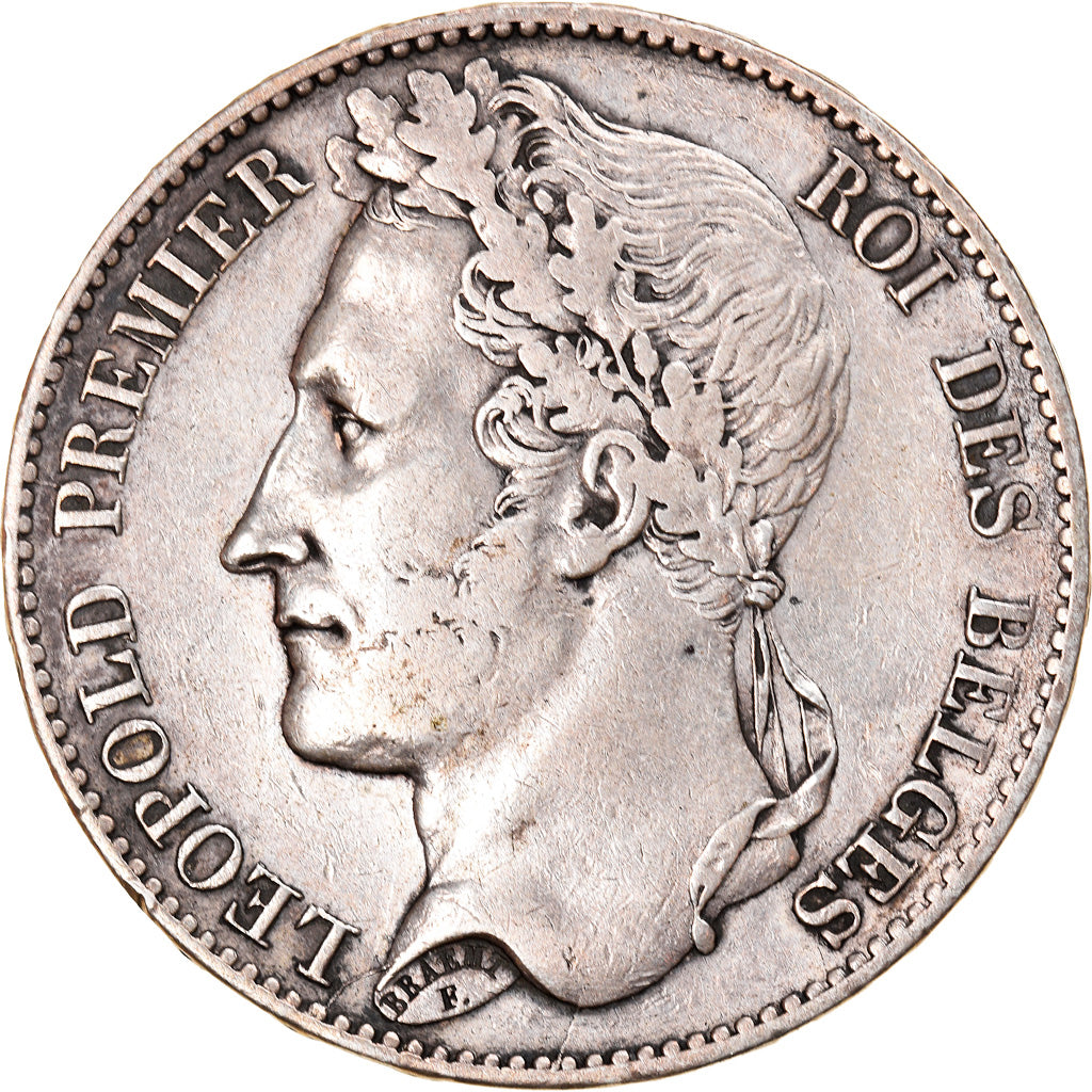 Moneta, Belgio, Leopold I, 5 Francs, 5 Frank, 1849, BB, Argento, KM:3.2