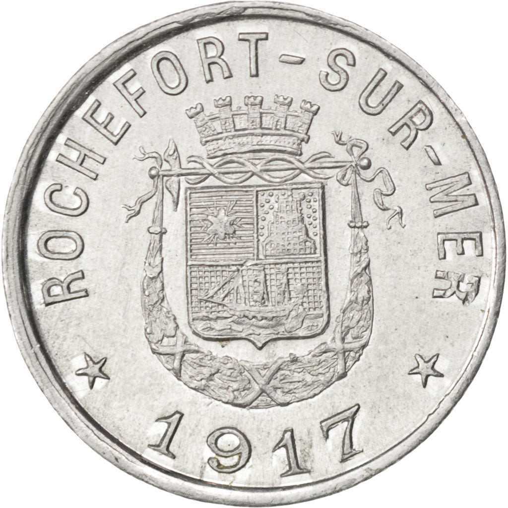 France, 5 Centimes, 1917, AU(55-58), Aluminium, Elie #10.1, 0.62