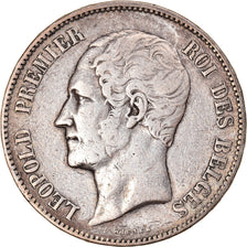 Moneta, Belgio, Leopold I, 5 Francs, 5 Frank, 1850, BB, Argento, KM:17