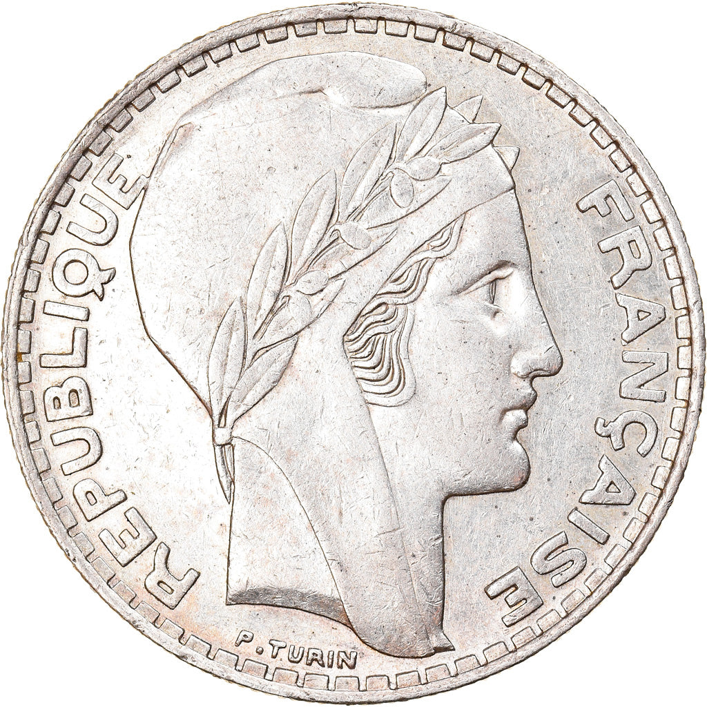 Münze, Frankreich, Turin, 20 Francs, 1937, Paris, SS, Silber, KM:879