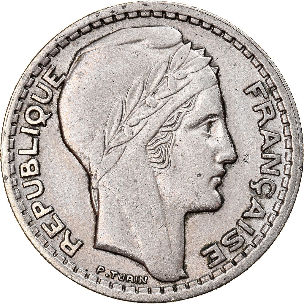 Munten, Frankrijk, Turin, 10 Francs, 1945, Paris, Rameaux courts, ZF