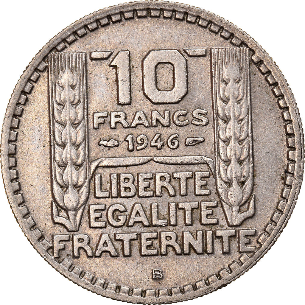 Münze, Frankreich, Turin, 10 Francs, 1946, Beaumont - Le Roger, Rameaux longs