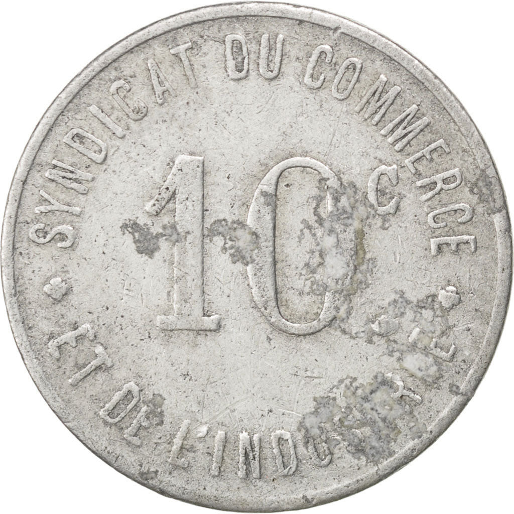France, 10 Centimes, 1917, VF(20-25), Aluminium, Elie #10.2, 1.46