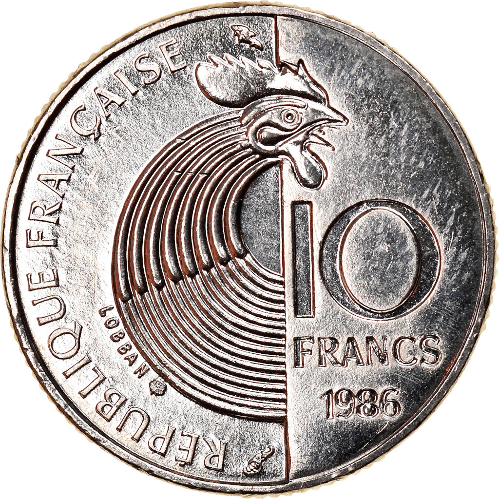 Moneta, Francia, Schumann, 10 Francs, 1986, Paris, SPL, Nichel, KM:958