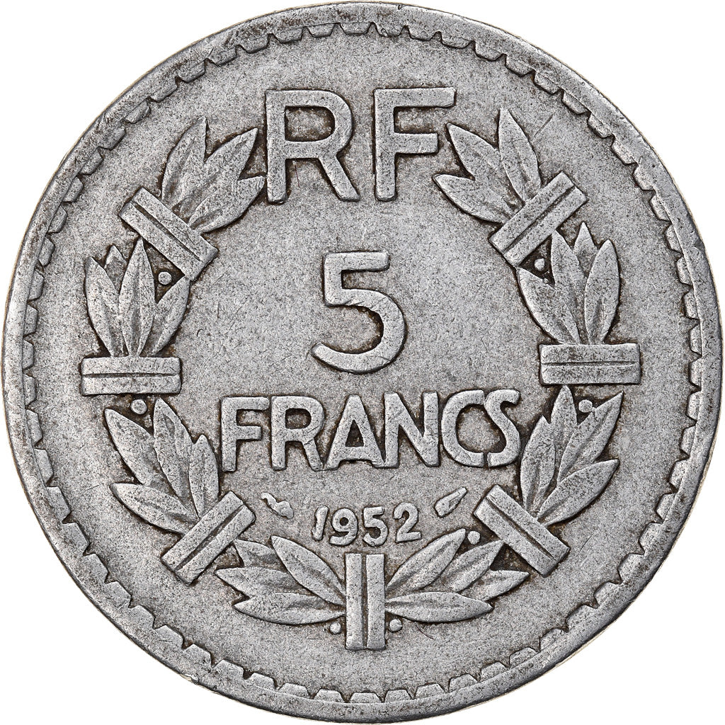 Coin, France, Lavrillier, 5 Francs, 1952, Paris, VF(30-35), Aluminum, KM:888b.1