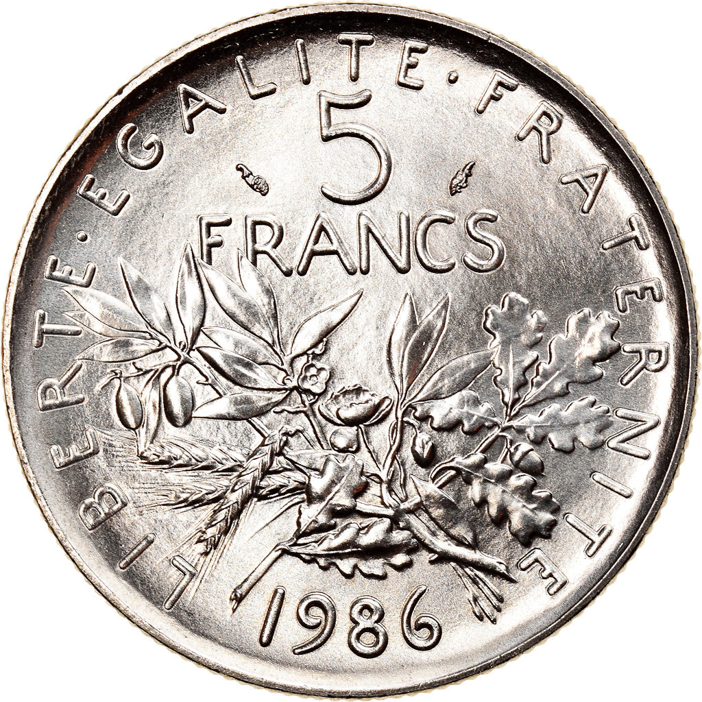 Coin, France, Semeuse, 5 Francs, 1986, Paris, MS(65-70), Nickel Clad