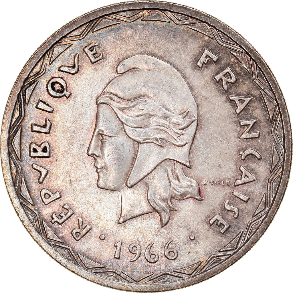 Moneta, Nuove Ebridi, 100 Francs, 1966, Paris, SPL-, Argento, KM:1, Lecompte:59