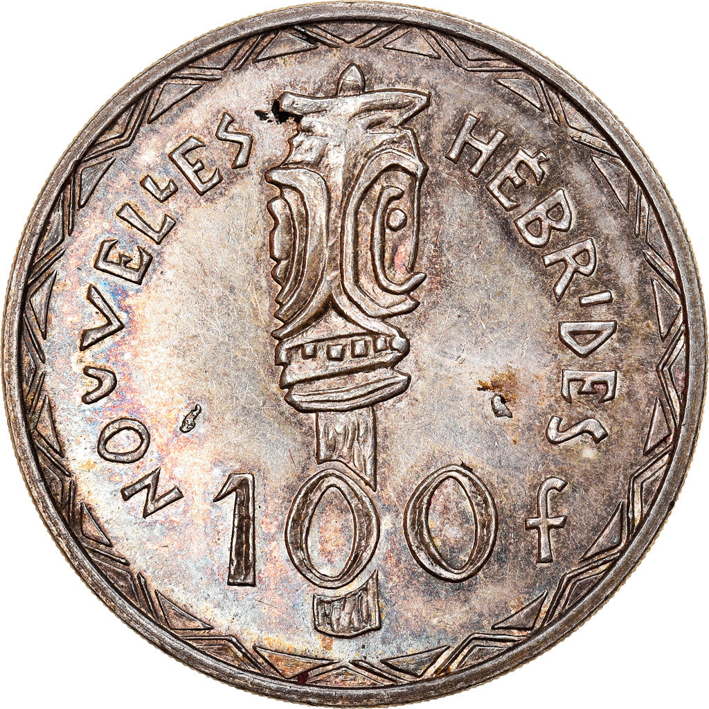 Moneta, Nuove Ebridi, 100 Francs, 1966, Paris, SPL-, Argento, KM:1, Lecompte:59