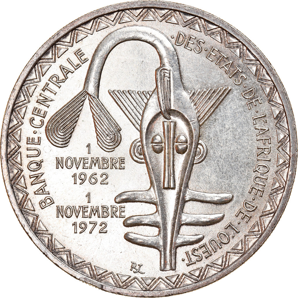 Moneta, Stati dell'Africa occidentale, 500 Francs, 1972, SPL, Argento, KM:7