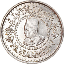 Moneta, Marocco, Mohammed V, 500 Francs, 1956/AH1376, Paris, SPL, Argento, KM:54