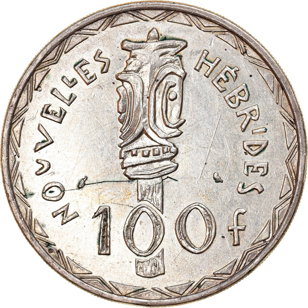 Moneta, Nuove Ebridi, 100 Francs, 1966, Paris, BB, Argento, KM:1, Lecompte:59