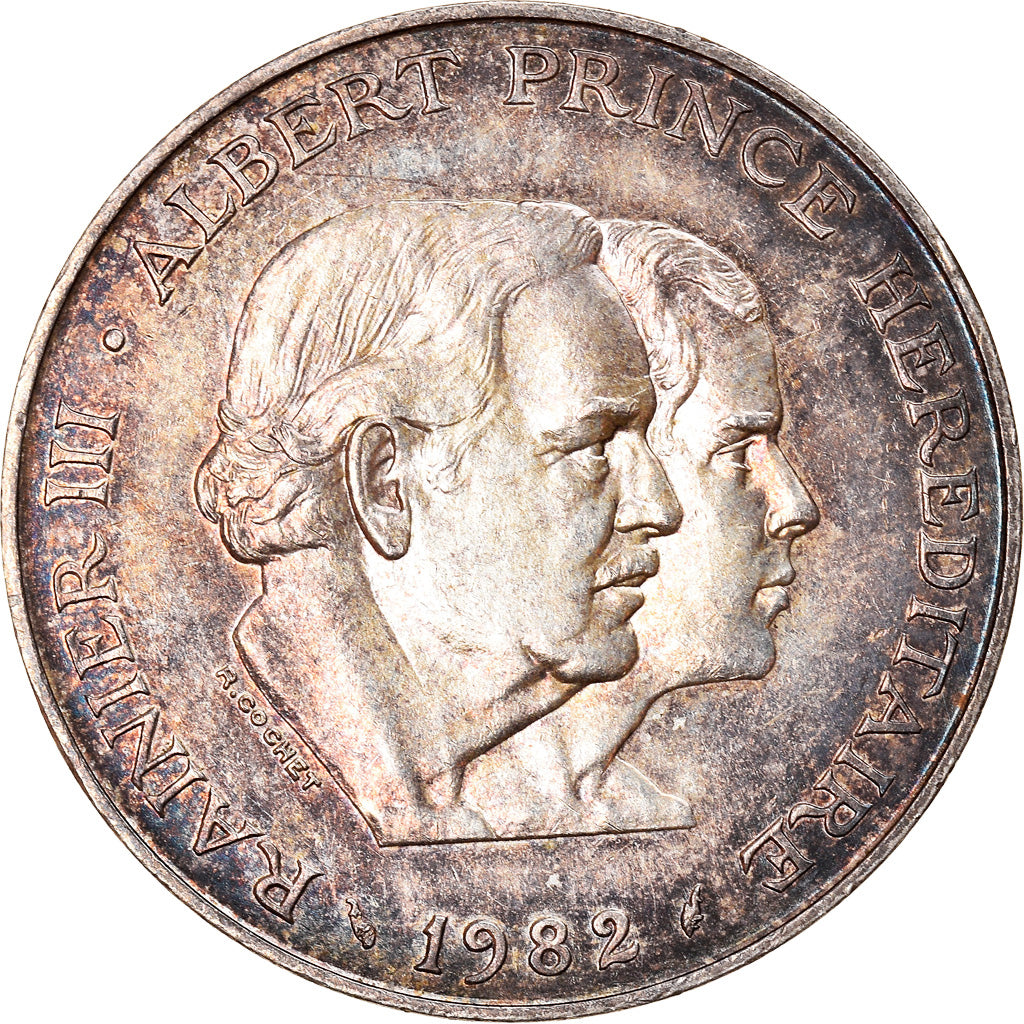 Moneta, Monaco, Rainier III, 100 Francs, 1982, SPL-, Argento, KM:161