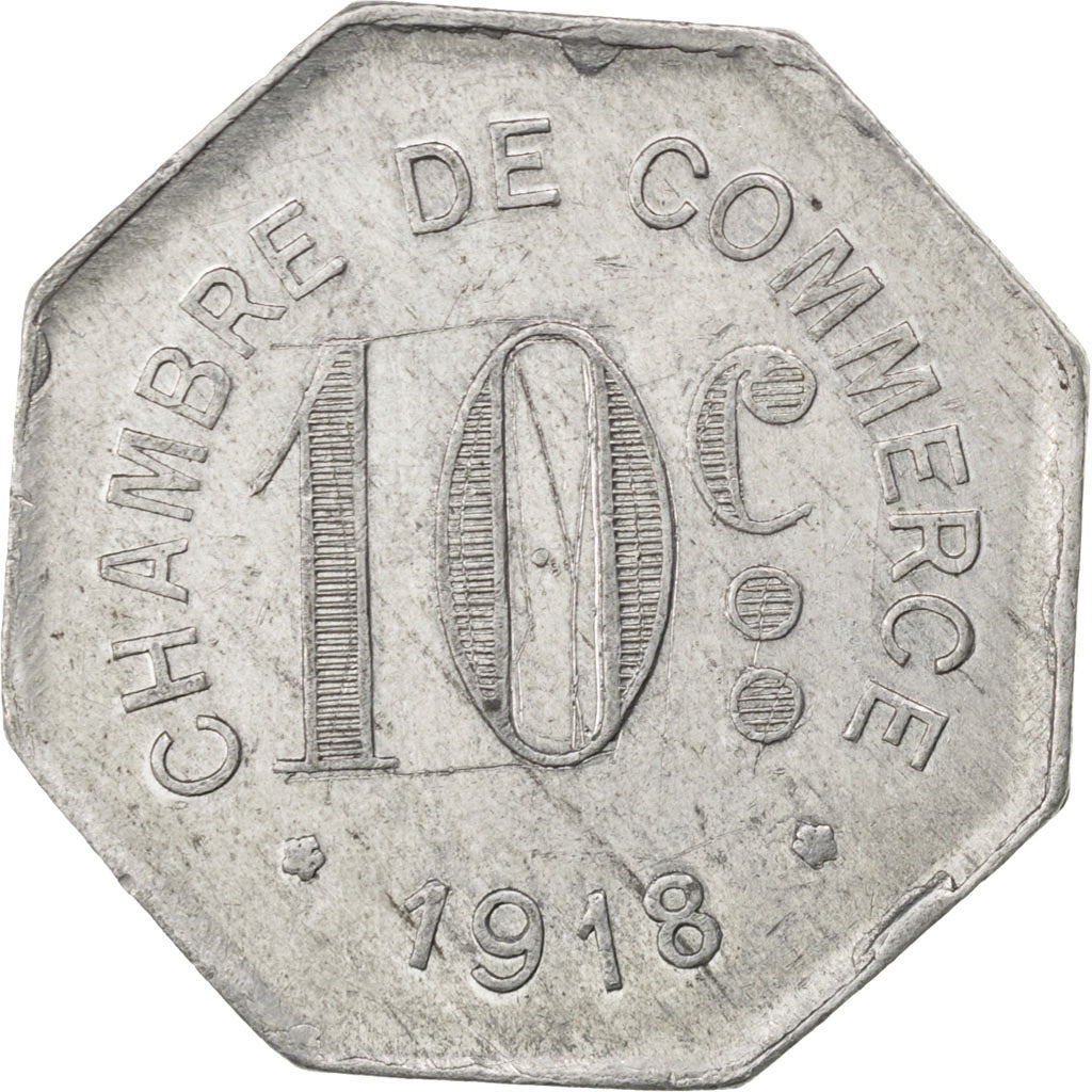 France, 10 Centimes, 1918, EF(40-45), Aluminium, Elie #10.2, 2.23