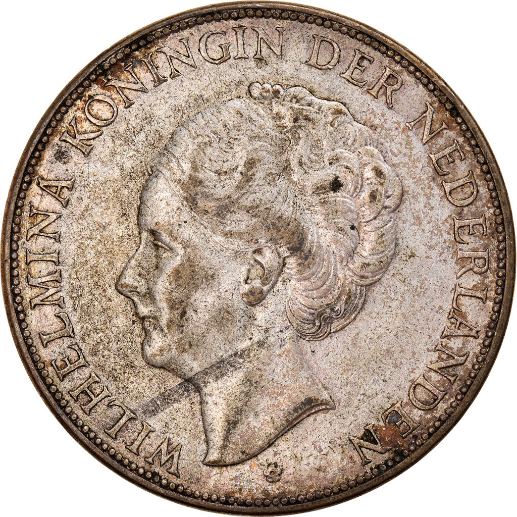 Moneta, Paesi Bassi, Wilhelmina I, 2-1/2 Gulden, 1930, BB+, Argento, KM:165