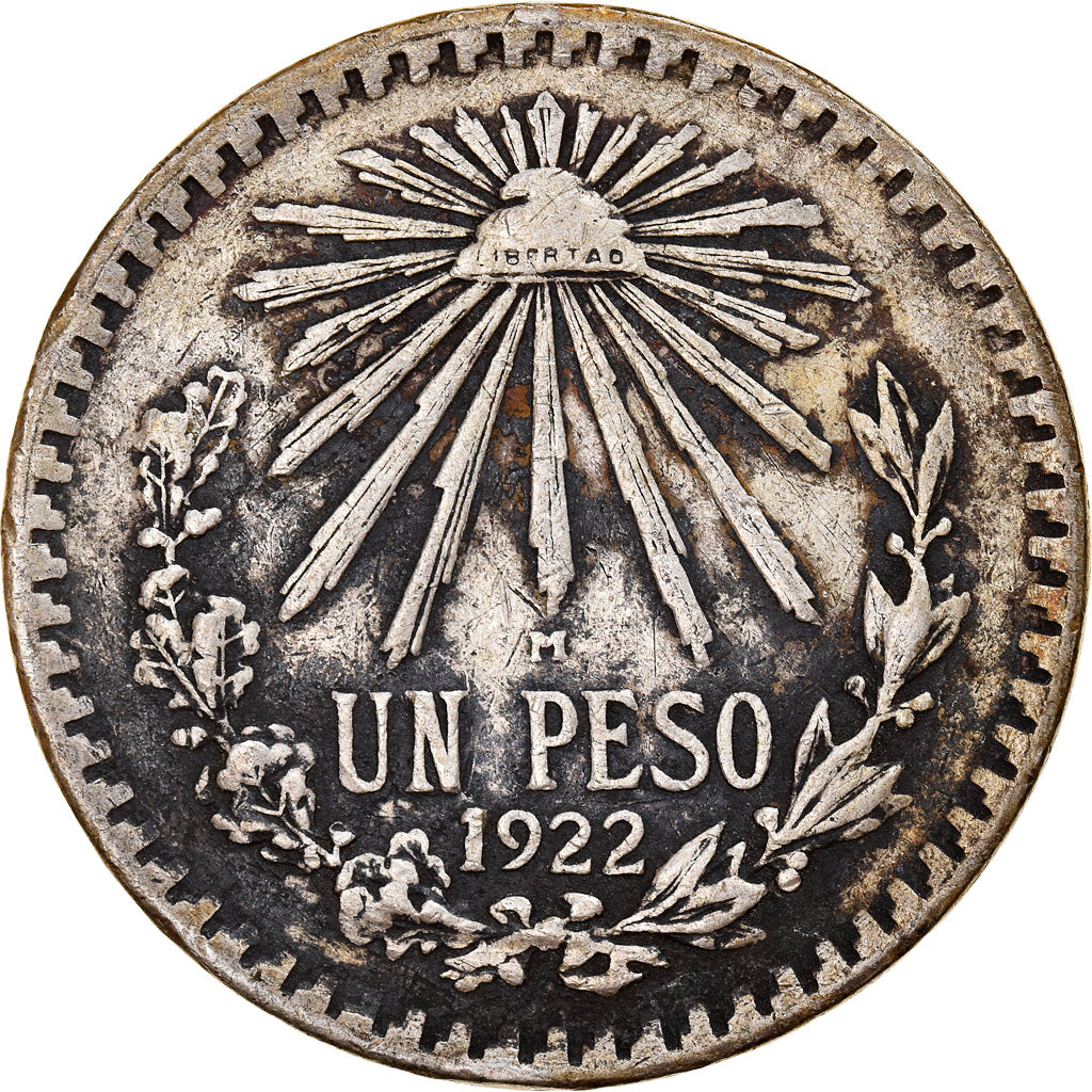 Monnaie, Mexique, Peso, 1922, Mexico City, TTB, Argent, KM:455