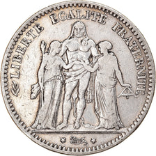 Moneta, Francia, Hercule, 5 Francs, 1878, Bordeaux, MB+, Argento, KM:820.2