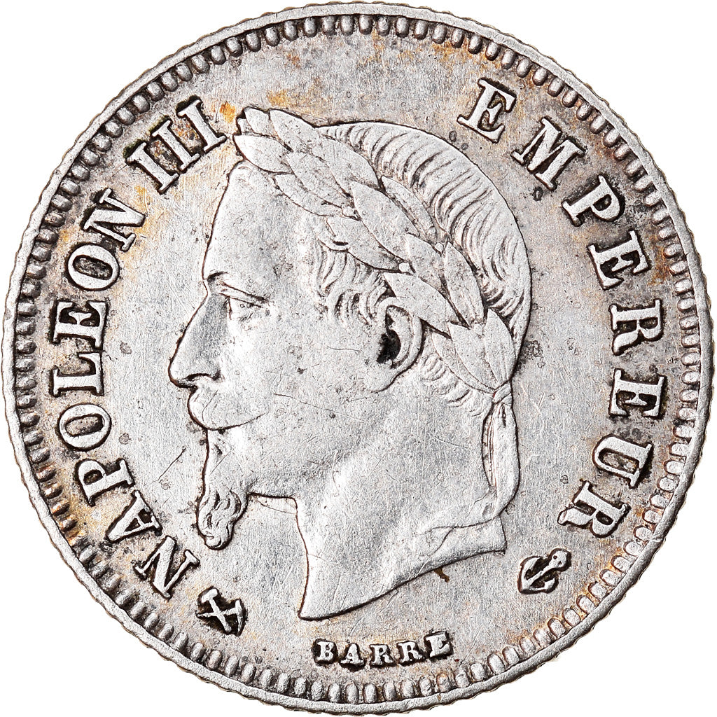 Moneta, Francia, Napoleon III, Napoléon III, 20 Centimes, 1866, Bordeaux, BB+