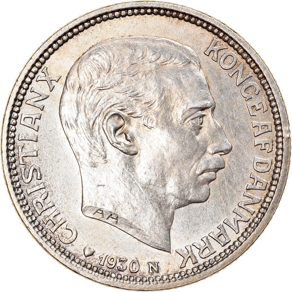 Moneta, Danimarca, Christian X, 2 Kroner, 1930, Copenhagen, SPL, Argento, KM:829
