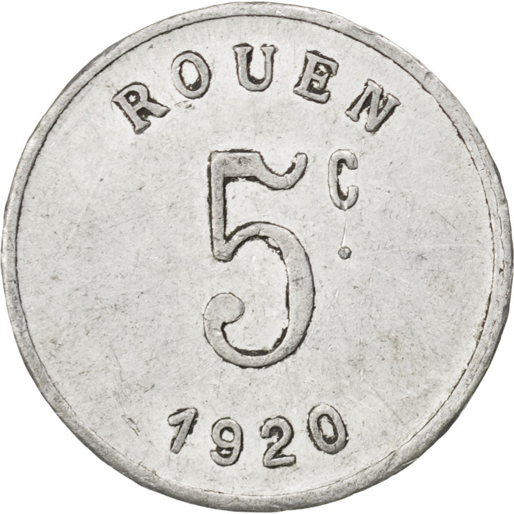 France, 5 Centimes, 1920, EF(40-45), Aluminium, Elie #15.1, 0.68