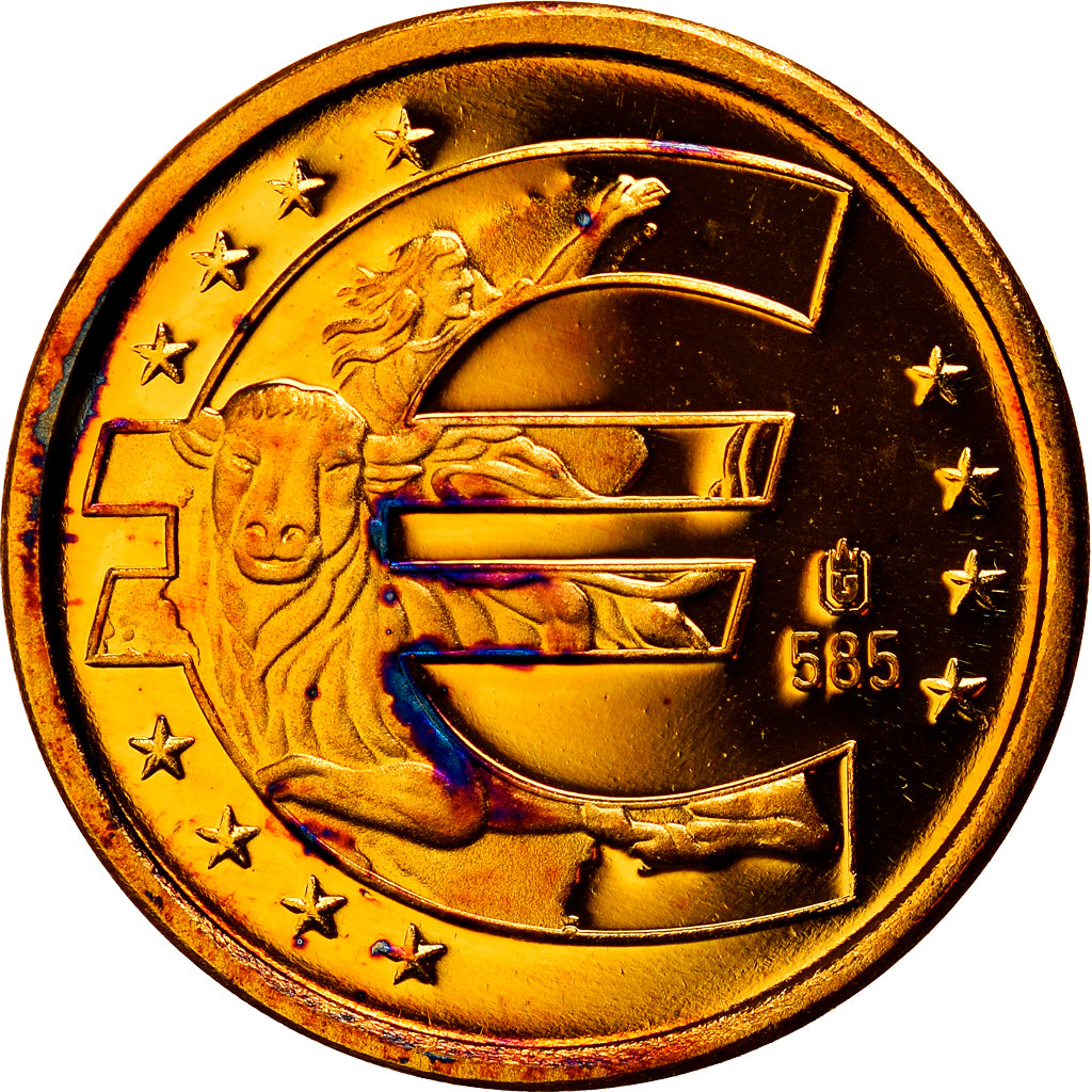 Irlanda, medaglia, 10 ans de l'Euro, 2009, FDC, Oro