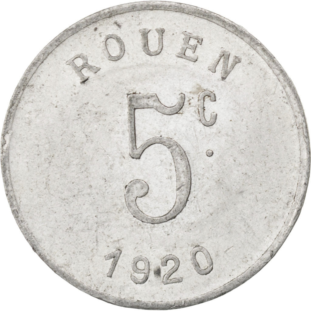 France, 5 Centimes, 1920, EF(40-45), Aluminium, Elie #15.1, 0.66