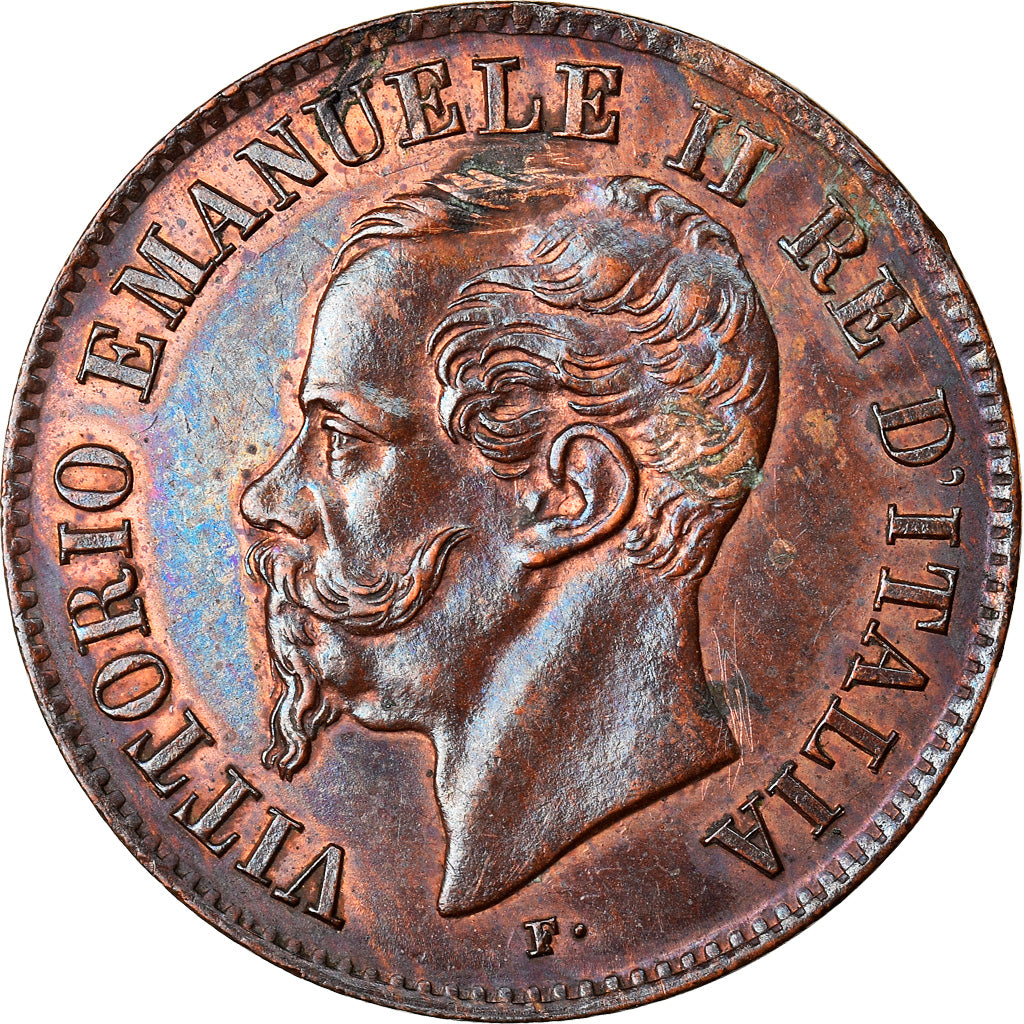 Moneta, Italia, Vittorio Emanuele II, 2 Centesimi, 1861, Milan, SPL-, Rame